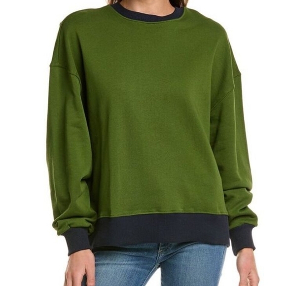 Women's Green Crewneck Sweater - Picture 1 of 4